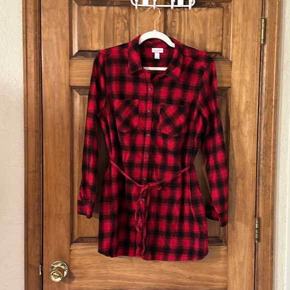 Isabel maternity for target red plaid top size Large - Picture 1 of 6